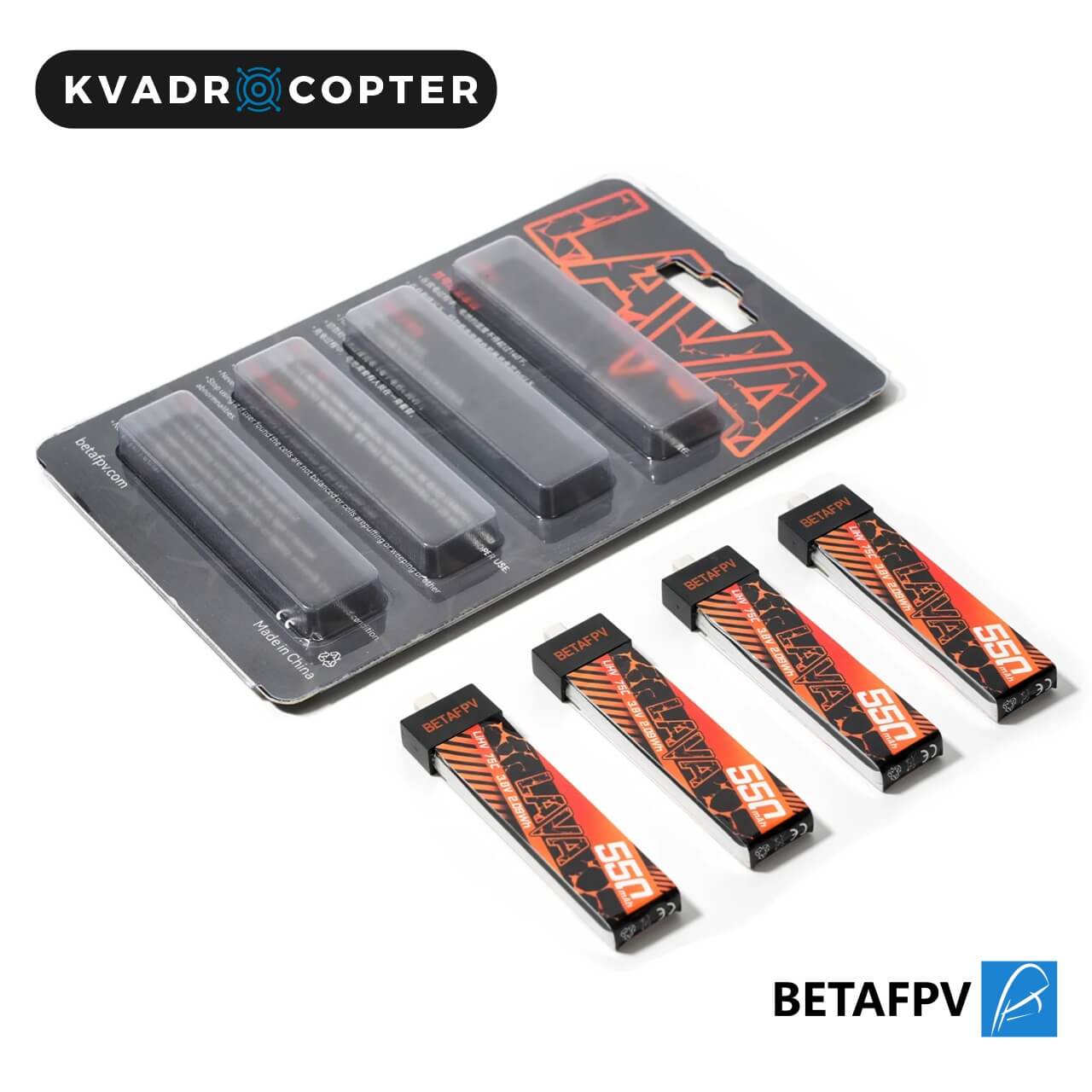 Акумулятор BetaFPV Lava 1S 300 мА·год 75C (5 шт)