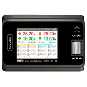 Зарядное устройство ToolkitRC M6D 500W – двухканальная зарядка на 500 Вт для аккумуляторов FPV дронов. Photo 3
