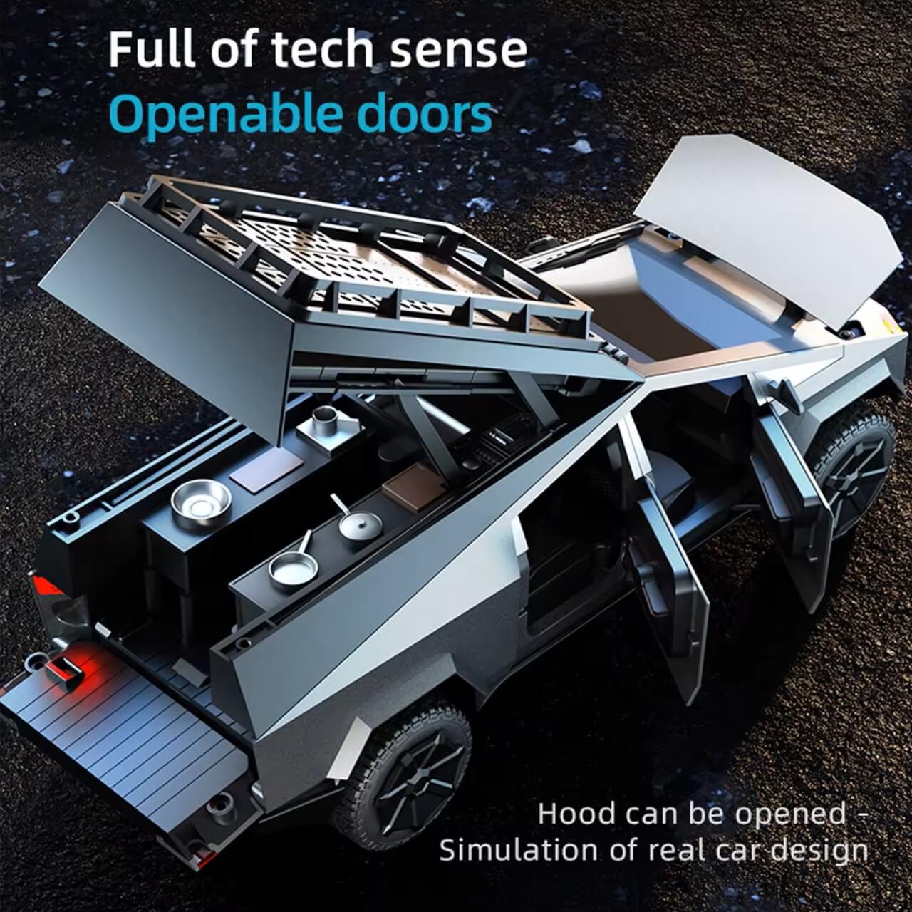 Машинка на радіокеруванні для кемпінгу JRC-C8817 Camp 1:18 Tesla Cybertruck RC Grey