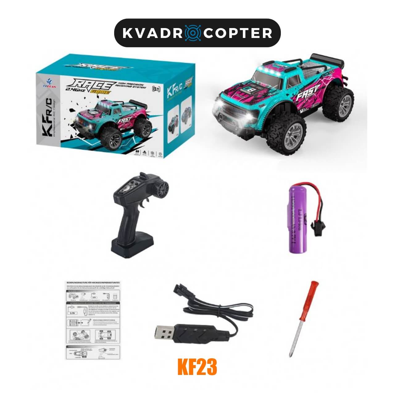 Машинка на радіокеруванні KF23 1:20 Mini RC Auto Green